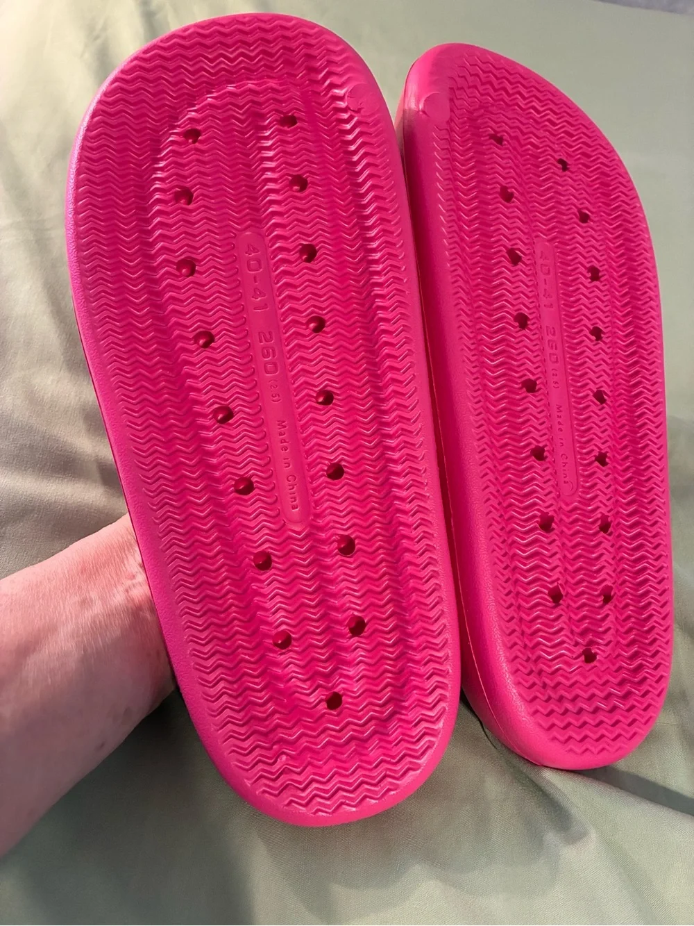 Hot Pink Slide Sandals